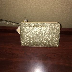 MK double pouch wristlet